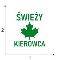 Наклейка на автомобиль Fresh Driver Green Leaf для новичков