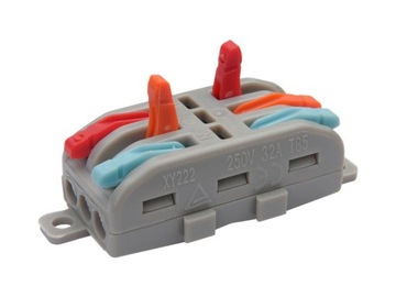 Złączka elektryczna automatyczna przelotowa potrójna (kostka) 32A, 250V