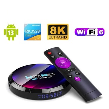 Smart Android 13 TV Box 4K Video и поддержка декодирования видео 8K 4/32 ГБ