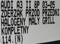 фото thumb №16, 114.zderzak перед audi a3 ii 8p 03-05 малый решётка радиатора