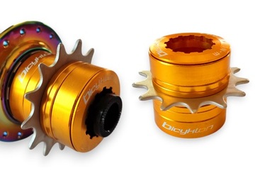 ADAPTER REDUKTOR ZAMIAST KASETY BICYKLON SINGLE SPEED KIT 13T - ZŁOTY