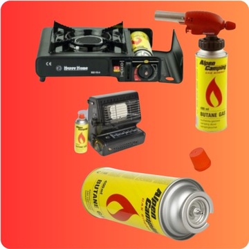 ГАЗОВЫЕ КАРТРИДЖИ ALPEN CAMPING ДЛЯ ПЛИТОВ, ЗАЖИГАЛОК, ГОРЕЛОК, НАБОР ИЗ 15 ШТ.