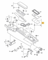 фото thumb №5, Захист na консоль середня чорна vag audi tt ttrs 2007 2014