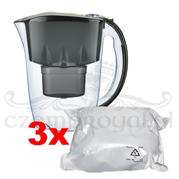 Dzbanek Aquaphor Amethyst czarny 3x Maxfor Plus Mg