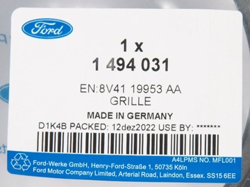 фото thumb №15, Решётка левая галоген kuga mk1 2008-2012 ford оригинальный номер _ 1494031 _ 8v41-19953-aa