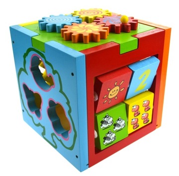 DUŻY EDUKACYJNY SORTER KOSTKA GRUBE KLOCKI