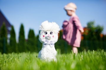 InnoGIO Maskotka przytulanka pluszak alpaka biała