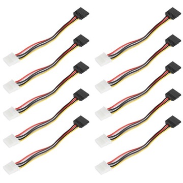 Кабели SATA, 10 шт., большие, 4-15-контактные IDESATA