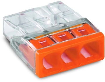 Разъем WAGO Compact 3x0,5-2,5 прозрачный 10 шт.