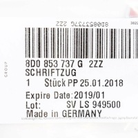 фото thumb №6, Vag inskrypcja хром audi a3 a4 a6 1995-2017 оригинальный 8d0853737g2zz