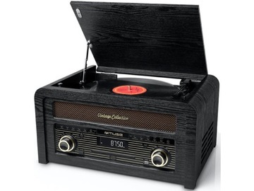 Проигрыватель MUSE MT-115 W CD BT USB AUX FM Черный