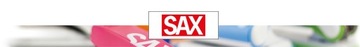 Красный офисный степлер SAX 49 на 25 листов.