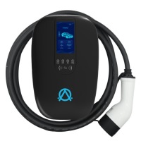 фото thumb №1, Зарядний пристрій автомобільна typ2 настінна зарядна станція 22kw 32a 4,3" lcd wifi bluetooth rifd