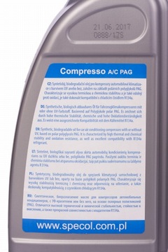 PAG 46 1л Масло Specol для компрессоров автомобильных кондиционеров