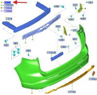 фото thumb №1, Бампер задняя ford edge mk2 2016- 2048557 _ gt4b-r17k823-cjlpraa