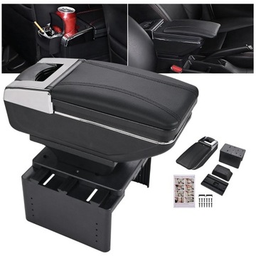 фото thumb №11, Подлокотник автомобильный ze бардачком экокожа универсальный чёрный