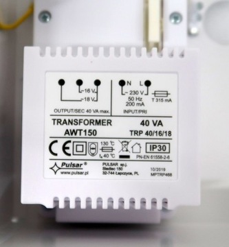 КОРПУС С ТРАНСФОРМАТОРОМ 40ВА ELDES ME-1 МЕТАЛЛ ESIM264 ESIM364 ESIM384