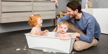 STOKKE FLEXI BATH X-Large Прозрачный синий набор со вкладышем для новорожденных