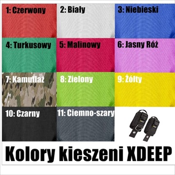 Грузовые карманы XDEEP, состоящие из двух частей M: 2 x 3 кг (11 цветов)