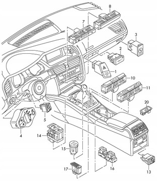 фото thumb №10, 8k0963563a перемикач підігріву сидінь a4 b8