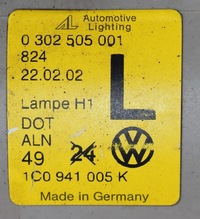 фото thumb №5, Лампа ліва, перед, 1c0941005k, vw beetle