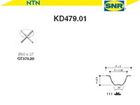 фото thumb №2, Комплект - набір ремінь розподільного валу [snr]