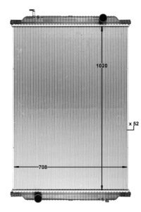 фото thumb №1, Радіатор води bez рами man/neoplan 81061016529