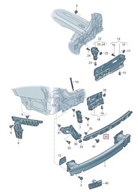фото thumb №16, Audi a6 s6 rs6 c8 avant 2018-2023 напрямна кронштейн балка задня 4k9 оригінал