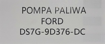 ОРИГИНАЛЬНЫЙ ТОПЛИВНЫЙ НАСОС FORD KUGA EDGE MONDEO FOCUS S-MAX — DS7G-9D376-DC