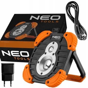 NEO LAMPA WARSZTATOWA AKU. COB+CREE 1000 lm 99-040