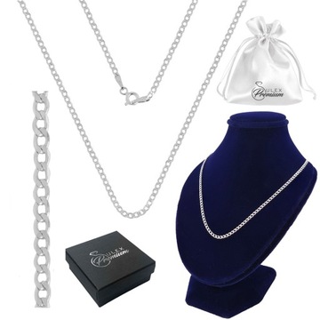 Серебряная цепочка 925 Elegant PANCER для подвесок |70 см x 2,5 мм