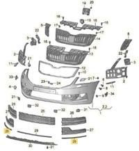 фото thumb №11, Молдинг бампера перед l oct iii 18- хром