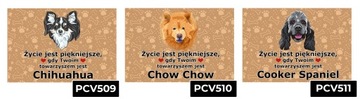 ТАРЕЛКА ПВХ ТЕМНО-КОРИЧНЕВАЯ ЖИЗНЬ КРАСИВАЯ Бернский зенненхунд ПОДАРОЧНЫЕ УЗОРЫ