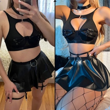 Komplet Bielizna Erotyczna Sexy Komplet Bielizny Erotycznej 6-CZĘŚCIOWA XL