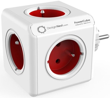 Разделительная планка PowerCube для кубиков, 5 красных розеток