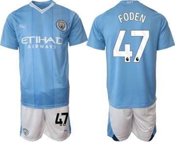 2023-24 MCFC Domowa koszulka piłkarska dla dzieci No.47 Foden