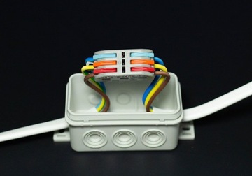 Szybkozłączka przelotowa 3 p złączka 0.5 - 4 mm² 32A 250V kolorowa 10szt.