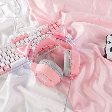 Игровые наушники Onikuma x15 Pro Cat ушей поверх