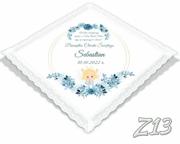 ЭКО халат для крещения с именем и датой BOHO Z