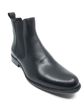 BUTY SZTYBLETY MĘSKIE SKÓRA CZARNE 45 30 cm PAN