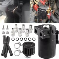 Бак расширительный масла 300ml с фильтром, сепаратор масла к автомобиля 11/13/15mm - чёрный Недорого, фото thumb