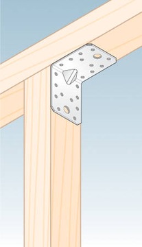 Kątownik CIESIELSKI łącznik przetłoczony - 90x50x55x2,0 mm - 10 sztuk