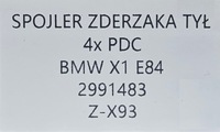фото thumb №10, Новый оригинальный спойлер накладка бампера задняя bmw x1 e84 2991483 , 4x pdc