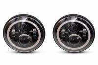 фото thumb №13, Jeep wrangler jl 2018+ лампы передние светодиодные 7'' halo eyes