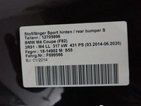 фото thumb №13, Bmw m4 f82 14- бампер зад задний pdc