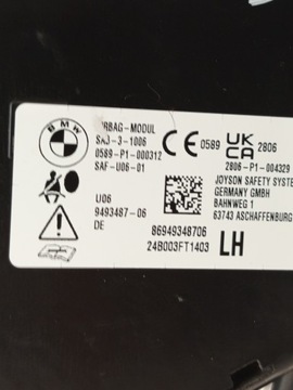 фото thumb №7, Bmw u06 x1 u11 x2 u10 u25 подушка безопасности подушка сиденья левая перед 9493487