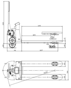 ГРУЗОВИК С ВЕСОМ РУЧНОГО PALLER 2,5 Т HOLZMANN HUB25KG 2500 KG