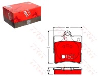 фото thumb №1, Тормозные колодки тормозные mercedes задняя w202 w210 r170 96-04