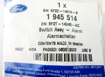 КОНЦЕВОЙ ДАТЧИК РАЗДВИЖНОЙ ДВЕРИ FORD TRANSIT-CONNECT 00-
