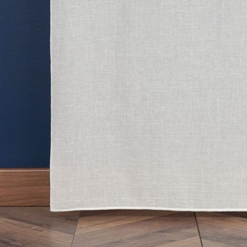 Zasłony Białe Kreszowane Zasłona Biała Struktura Lnu Na Taśmie sz440x210cm